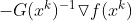 -G(x^k)^{-1}\triangledown f(x^k)