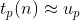 t_p(n)\approx u_p