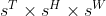 s^{T} \times s^{H} \times s^{W}