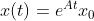 x(t)=e^{At}x_0