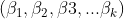 (\beta_{1},\beta_{2},\beta{3},...\beta_{k})