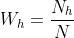 W_{h}=\frac{N_{h}}{N}